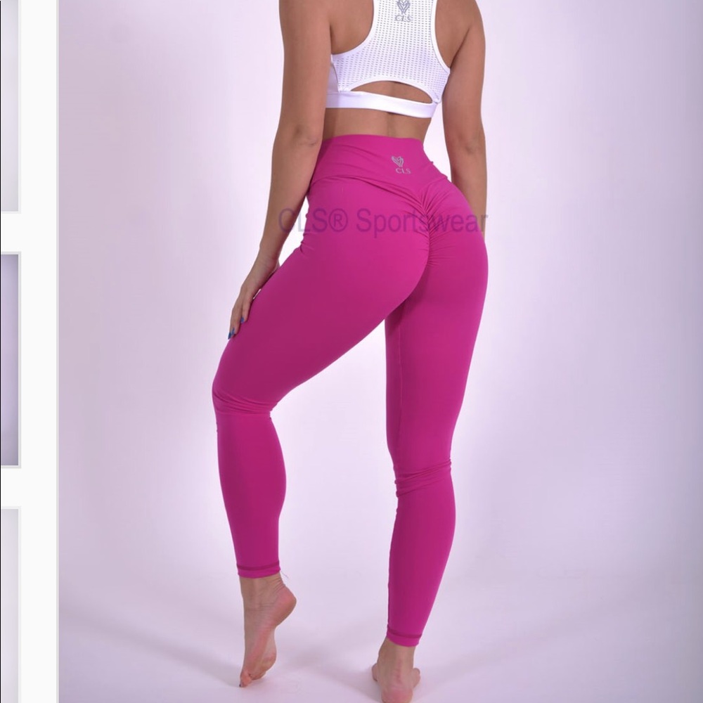 CLS Pink Leggings Booty Scrunch NWT